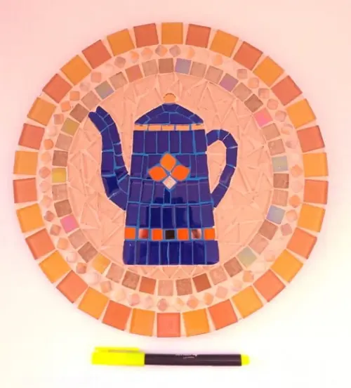 Mandala em Mosaico Bule