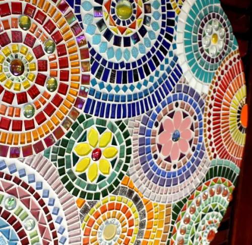 Mandala em Mosaico Círculos 60