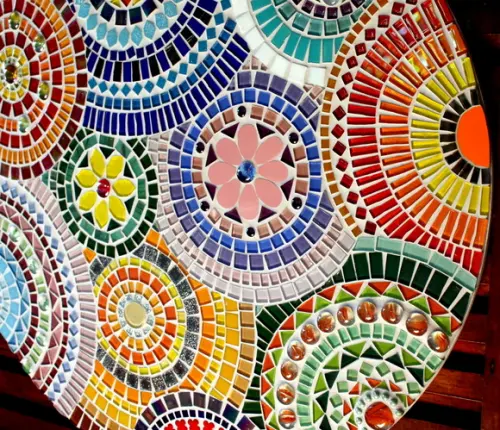 Mandala em Mosaico Círculos 60