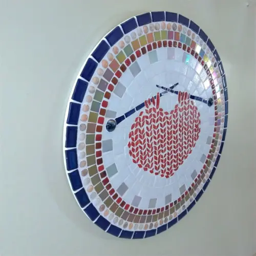 Mandala em Mosaico Coração Tricô