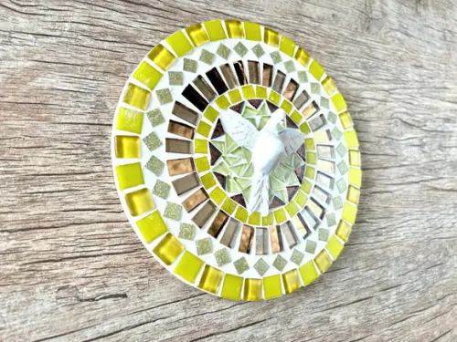 Mandala em Mosaico Divino Espírito Santo 20cm