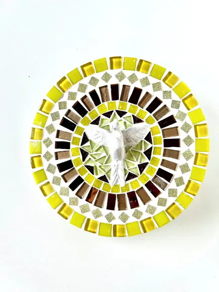 Mandala em Mosaico Divino Espírito Santo 20cm