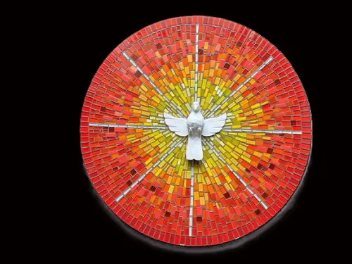 Mandala em Mosaico Divino Espírito Santo Raios 60
