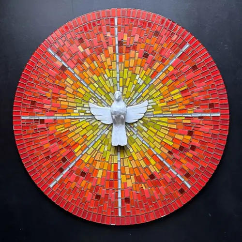 Mandala em Mosaico Divino Espírito Santo Raios 60