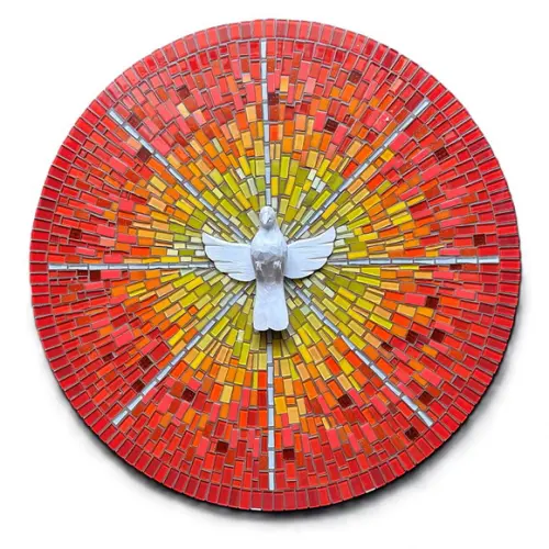 Mandala em Mosaico Divino Espírito Santo Raios 60