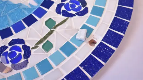 Mandala em Mosaico Divino para Área Externa