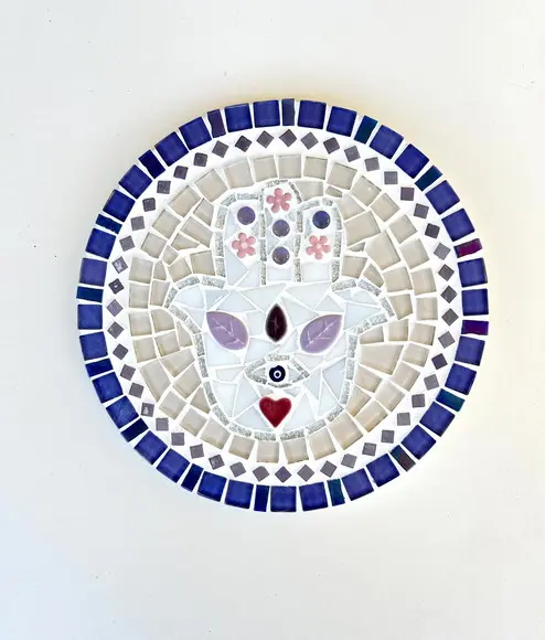 Mandala em Mosaico Hamsá
