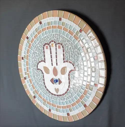 Mandala em Mosaico Hamsá 40
