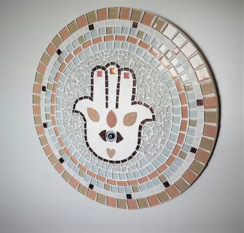 Mandala em Mosaico Hamsá 40
