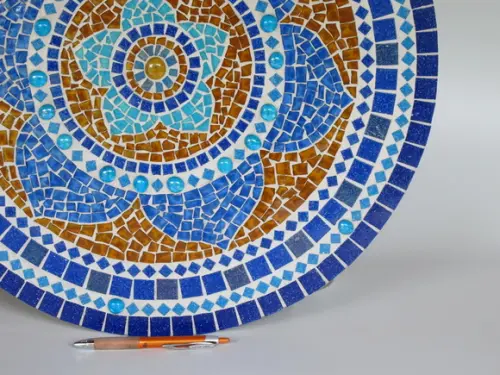 Mandala em Mosaico Marroquina Azul
