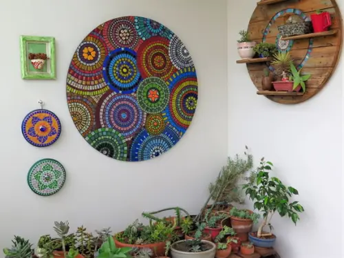 Mandala em Mosaico Multicolorida