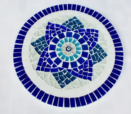 Mandala em mosaico Olho Grego