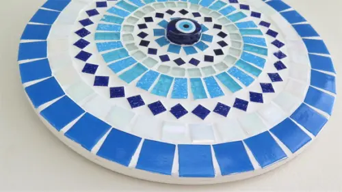Mandala em Mosaico Olho Grego