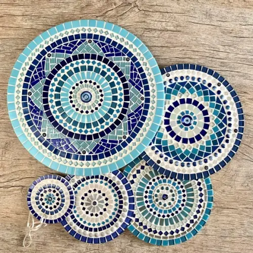 Mandala em Mosaico Olho Grego 20