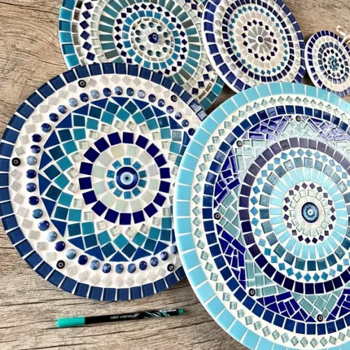Mandala em Mosaico Olho Grego 30