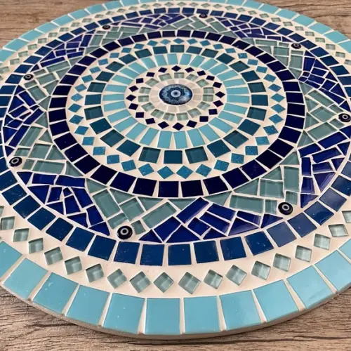 Mandala em Mosaico Olho Grego 40