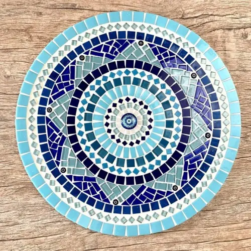 Mandala em Mosaico Olho Grego 40
