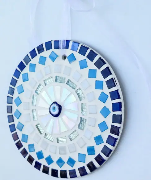 Mandala em Mosaico Olho Grego Mini