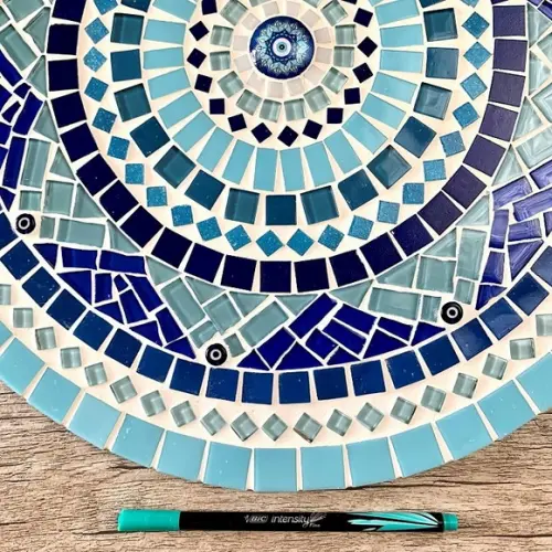Mandala em Mosaico Olho Grego 40