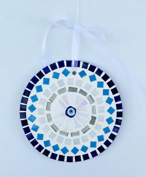 Mandala em Mosaico Olho Grego Mini