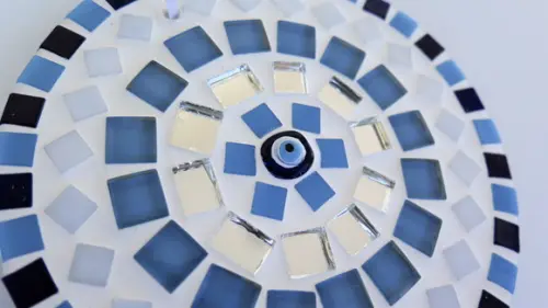 Mandala em Mosaico Olho Grego Mini