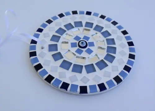 Mandala em Mosaico Olho Grego Mini