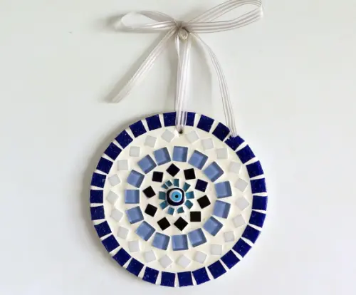 Mandala em Mosaico Olho Grego Mini