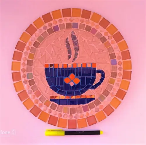 Mandala em Mosaico Xícara
