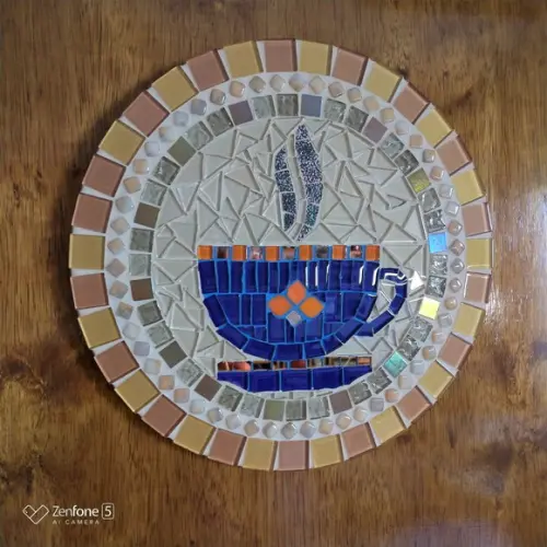 Mandala em Mosaico Xícara