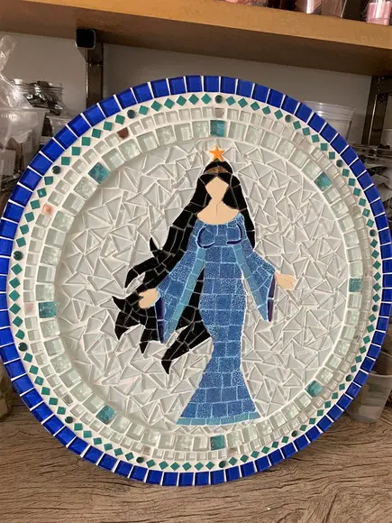 Mandala Iemanjá em Mosaico