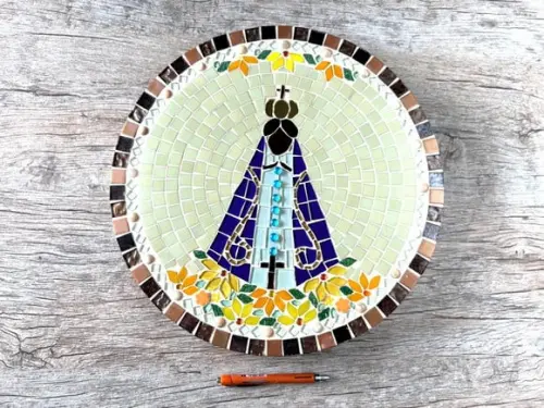 Mandala Nossa Senhora Aparecida em Mosaico