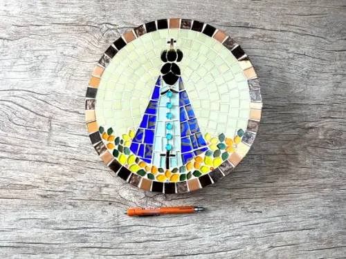 Mandala Nossa Senhora Aparecida em Mosaico