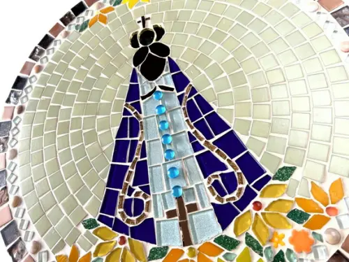 Mandala Nossa Senhora Aparecida em Mosaico