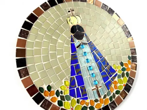 Mandala Nossa Senhora Aparecida em Mosaico