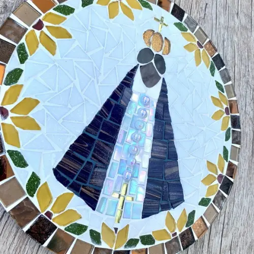 Mandala Nossa Senhora Aparecida em Mosaico