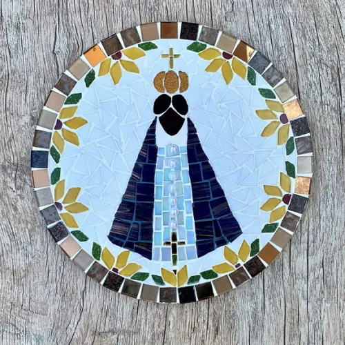 Mandala Nossa Senhora Aparecida em Mosaico