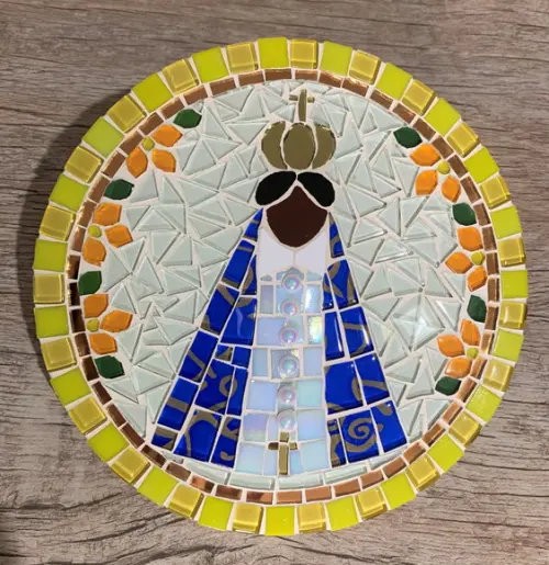 Mandala Nossa Senhora Aparecida em Mosaico
