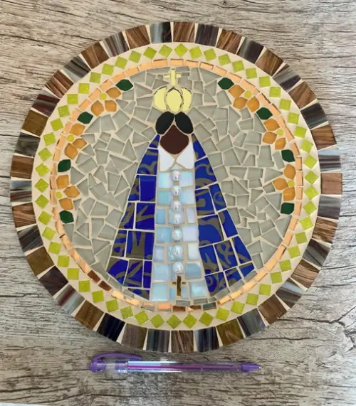 Mandala Nossa Senhora Aparecida em Mosaico