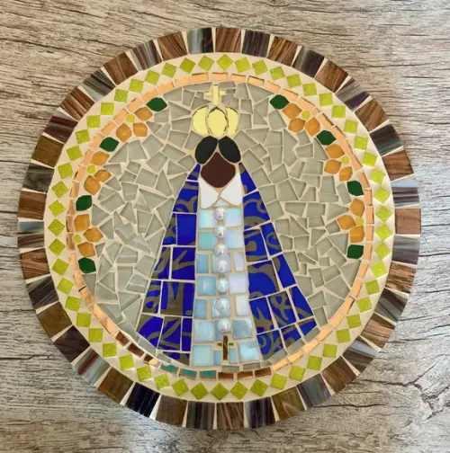 Mandala Nossa Senhora Aparecida em Mosaico