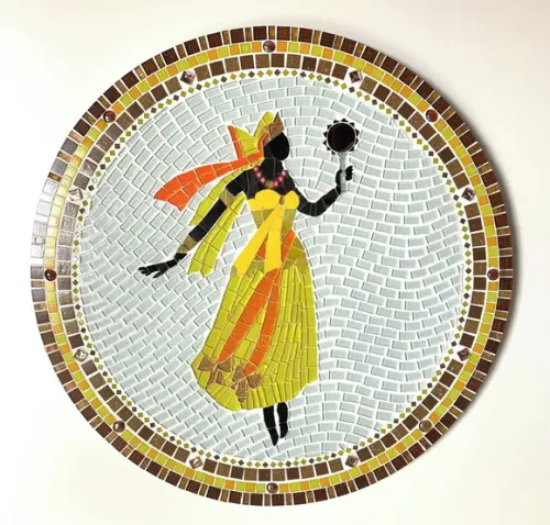 Mandala Oxum em Mosaico 68 cm