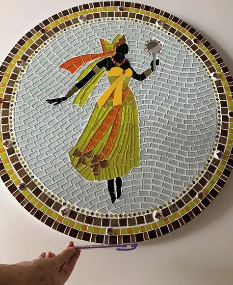 Mandala Oxum em Mosaico 68 cm