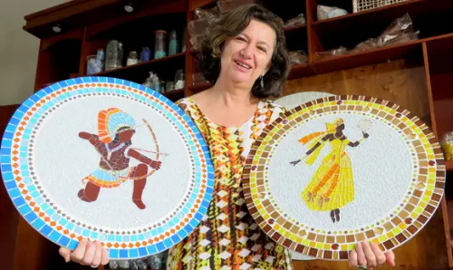 Mandala Oxum em Mosaico