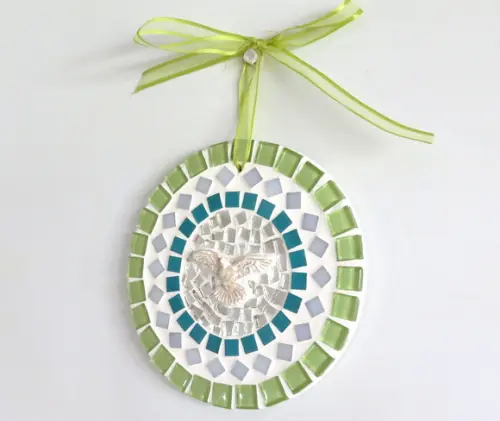 Mandalinha Divino em Mosaico Verde