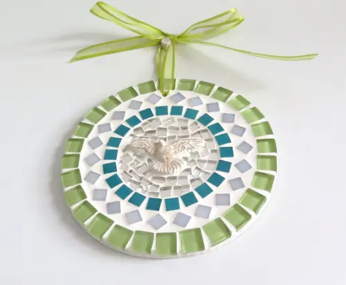 Mandalinha Divino em Mosaico Verde