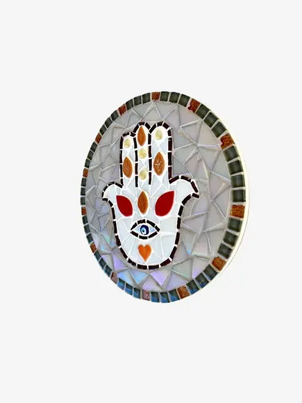 Mão de Fátima Hamsá em Mosaico