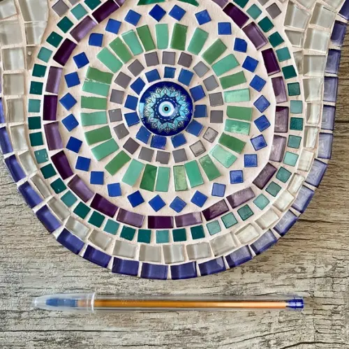 Mão de Fátima Hamsá em Mosaico