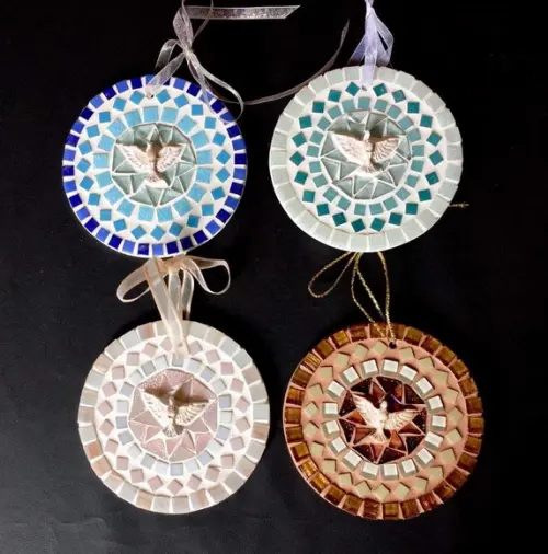 Mini Mandala Divino em Mosaico Marrom