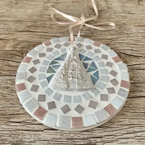 Mini Mandala em Mosaico Nossa Senhora