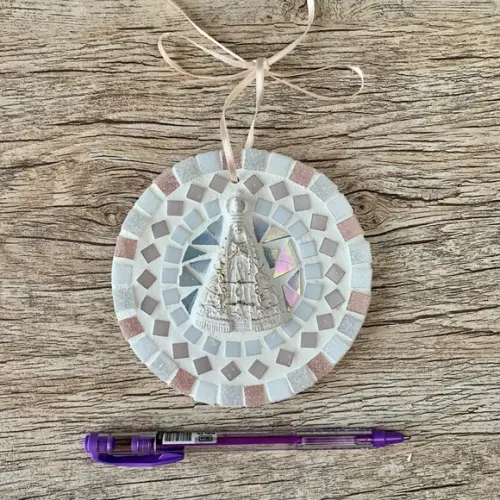 Mini Mandala em Mosaico Nossa Senhora
