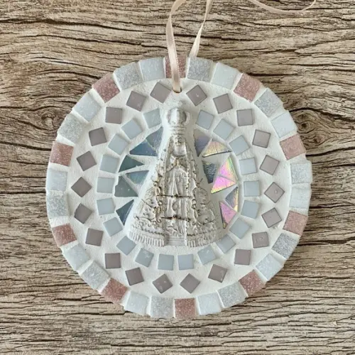 Mini Mandala em Mosaico Nossa Senhora